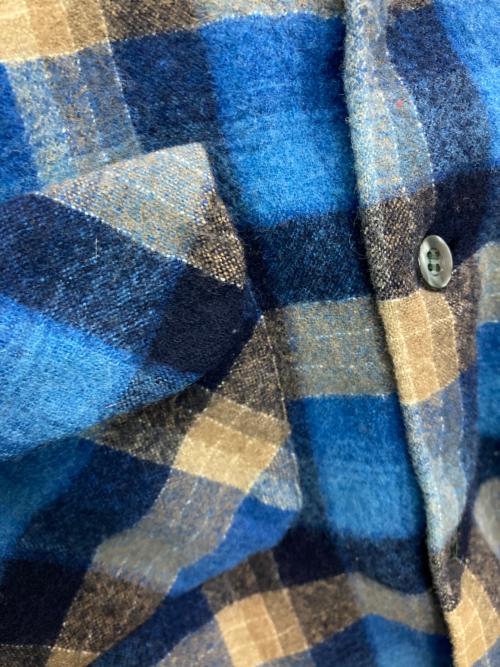 PENDLETON（ペンドルトン）PENDLETON (ペンドルトン) ［古着］チェックウールボードシャツ ブルー×ベージュ サイズ:Lの古着・服飾アイテム