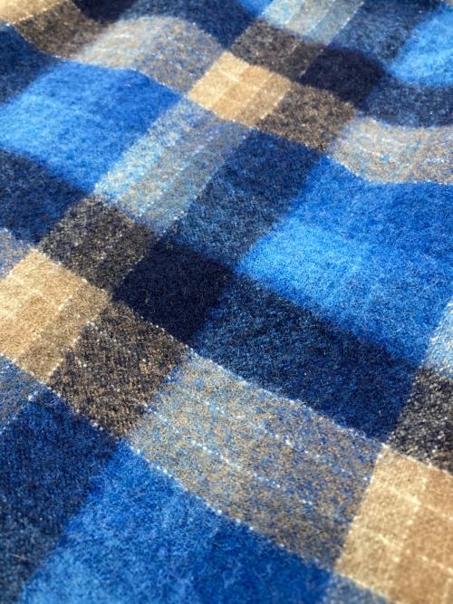 PENDLETON（ペンドルトン）PENDLETON (ペンドルトン) ［古着］チェックウールボードシャツ ブルー×ベージュ サイズ:Lの古着・服飾アイテム