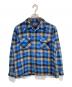 PENDLETON（ペンドルトン）の古着「［古着］チェックウールボードシャツ」｜ブルー×ベージュ