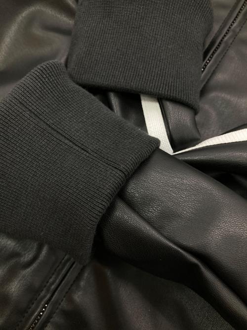 adidas（アディダス）adidas (アディダス) PLEATHER 3STRIPES TRACK TOP ブラック サイズ:Mの古着・服飾アイテム