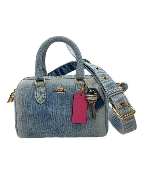 COACH（コーチ）COACH (コーチ) ミニ ローアン クロスボディ バッグ・ラブド デニム・チャーム インディゴの古着・服飾アイテム