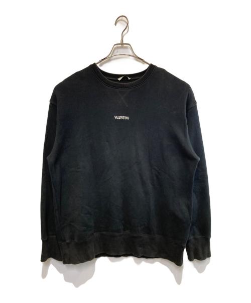 VALENTINO（ヴァレンティノ）VALENTINO (ヴァレンティノ) クルーネックスウェット ブラック サイズ:XLの古着・服飾アイテム