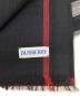 BURBERRY (バーバリー) ジャイアントチェックウールシルク大判スカーフ ネイビー サイズ:220×70CM：12000円