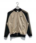 adidasアディダス）の古着「ルーズ メッシュ トラックトップ」｜ゴールド×ブラック