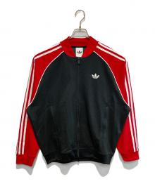 adidas（アディダス）の古着「ルーズ メッシュ トラックトップ」｜ブラック×レッド