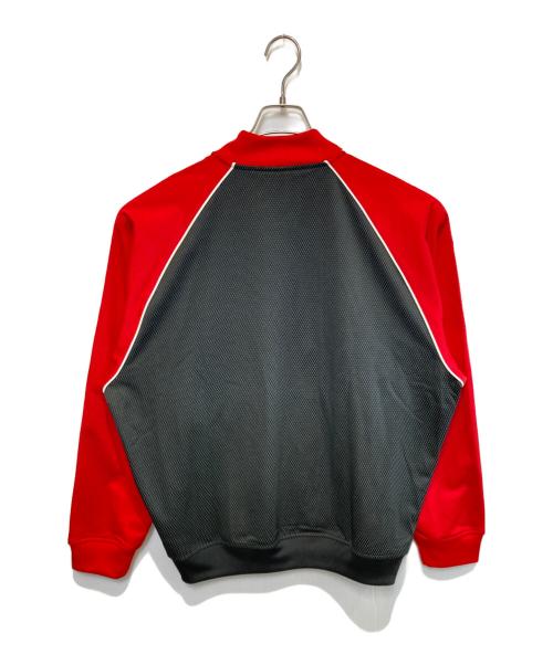adidas（アディダス）adidas (アディダス) ルーズ メッシュ トラックトップ ブラック×レッド サイズ:Lの古着・服飾アイテム