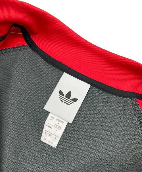 adidas（アディダス）adidas (アディダス) ルーズ メッシュ トラックトップ ブラック×レッド サイズ:Lの古着・服飾アイテム