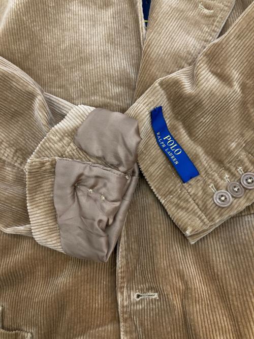 POLO RALPH LAUREN（ポロ・ラルフローレン）POLO RALPH LAUREN (ポロ・ラルフローレン) ウォッシュド ストレッチコード ジャケット ベージュ サイズ:42S 未使用品の古着・服飾アイテム