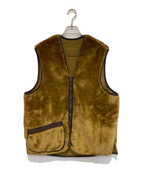 Barbour（バブアー）Barbour (バブアー) フロントジップ ファー ライナー ベスト ベージュ サイズ:40の古着・服飾アイテム