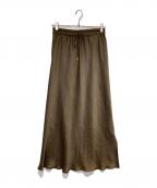 IENAイエナ）の古着「アンティークサテン イージースカート」｜ブラウン