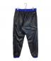 MONCLER GRENOBLE (モンクレール グルノーブル) PANTALONE SPORTIVO ナイロンパンツ ブラック×ブルー サイズ:XL 未使用品：30000円