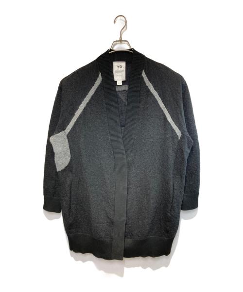 Y-3（ワイスリー）Y-3 (ワイスリー) W CLASSIC SHEER KNIT CARDIGAN ブラック サイズ:Lの古着・服飾アイテム