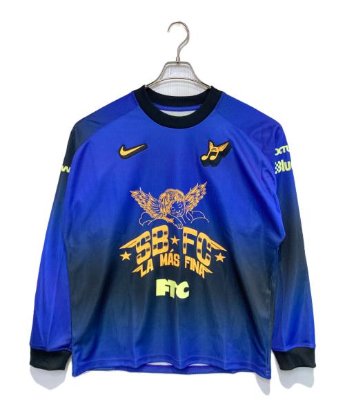 NIKE SB（ナイキエスビー）NIKE SB (ナイキエスビー) キーパー ジャージー ロングスリーブ スケートボードトップス ブルー×イエロー サイズ:M 未使用品の古着・服飾アイテム