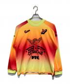 NIKE SBナイキエスビー）の古着「キーパー ジャージー ロングスリーブ スケートボードトップス」｜オレンジ×イエロー