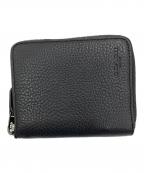 COACHコーチ）の古着「ジップアラウンドウォレット」｜ブラック