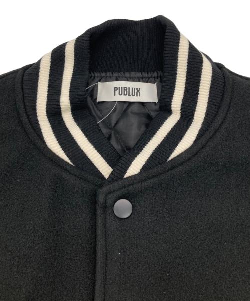 PUBLUX（パブリュクス）PUBLUX (パブリュクス) FREAK'S STORE (フリークスストア) 別注 MLB ロゴ スタジャン ブラック サイズ:L 未使用品の古着・服飾アイテム