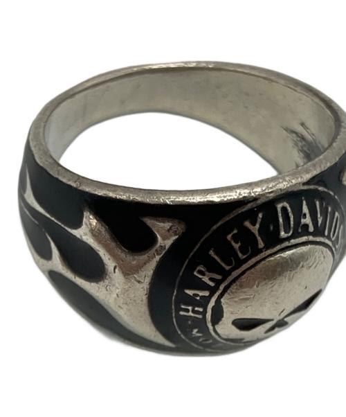 HARLEY-DAVIDSON（ハーレーダビッドソン）HARLEY-DAVIDSON (ハーレーダビッドソン) skull fire pattern リング サイズ:19号の古着・服飾アイテム