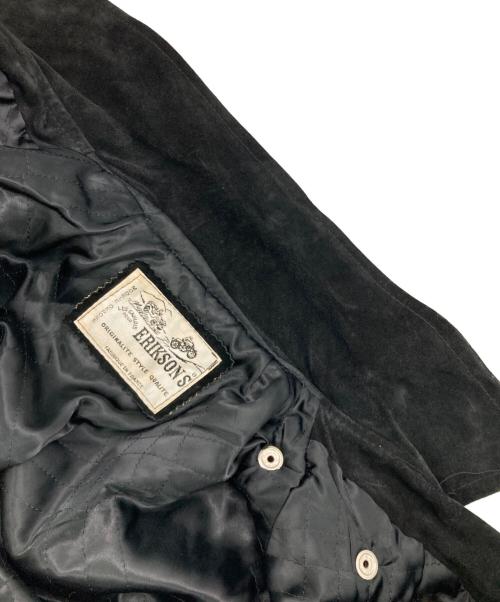ERIKSON'S（エリクソンズ）ERIKSON'S (エリクソンズ) ［古着］スウェードダブルライダースジャケット ブラックの古着・服飾アイテム