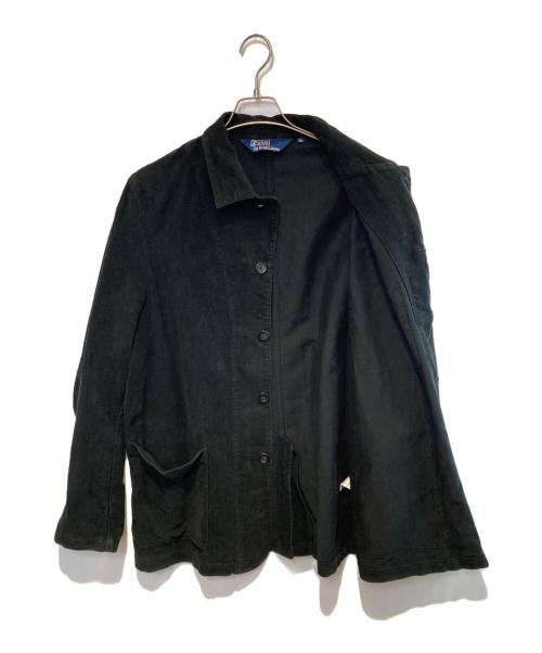 POLO RALPH LAUREN（ポロ・ラルフローレン）POLO RALPH LAUREN (ポロ・ラルフローレン) モールスキンカバーオール ブラック サイズ:LLの古着・服飾アイテム