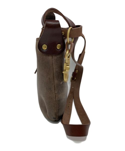 SLOW（スロウ）SLOW (スロウ) Latch Shoulder Bag グレー×ブラウンの古着・服飾アイテム