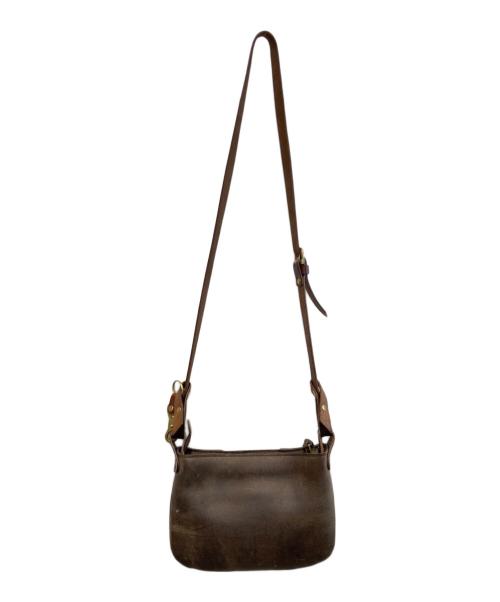 SLOW（スロウ）SLOW (スロウ) Latch Shoulder Bag グレー×ブラウンの古着・服飾アイテム