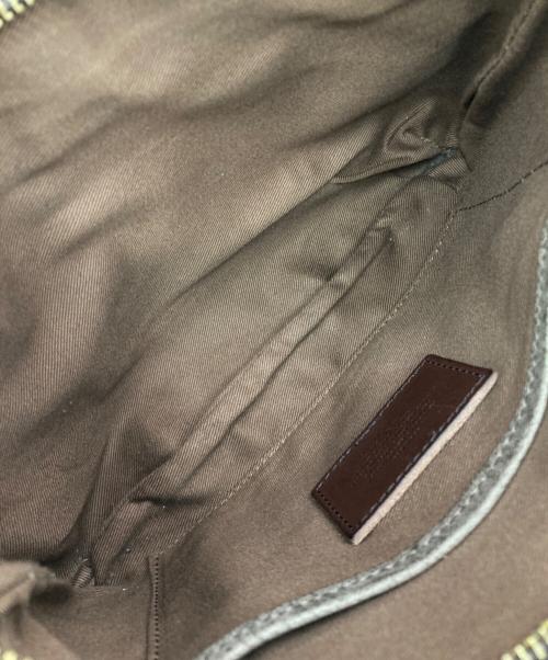 SLOW（スロウ）SLOW (スロウ) Latch Shoulder Bag グレー×ブラウンの古着・服飾アイテム