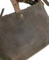 中古・古着 SLOW (スロウ) Latch Shoulder Bag グレー×ブラウン：12000円