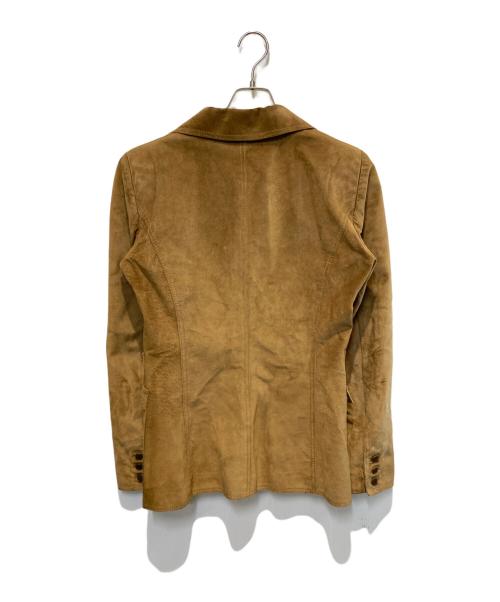 DOLCE & GABBANA（ドルチェ＆ガッバーナ）DOLCE & GABBANA (ドルチェ＆ガッバーナ) ピッグレザー3Bジャケット ブラウン サイズ:46の古着・服飾アイテム