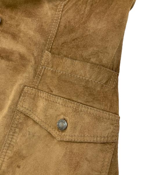 DOLCE & GABBANA（ドルチェ＆ガッバーナ）DOLCE & GABBANA (ドルチェ＆ガッバーナ) ピッグレザー3Bジャケット ブラウン サイズ:46の古着・服飾アイテム
