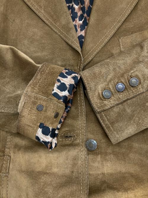 DOLCE & GABBANA（ドルチェ＆ガッバーナ）DOLCE & GABBANA (ドルチェ＆ガッバーナ) ピッグレザー3Bジャケット ブラウン サイズ:46の古着・服飾アイテム