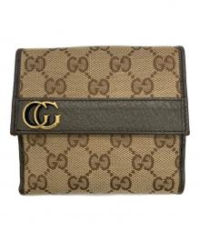 GUCCI（グッチ）の古着「GGキャンバス2つ折り財布」｜ベージュ