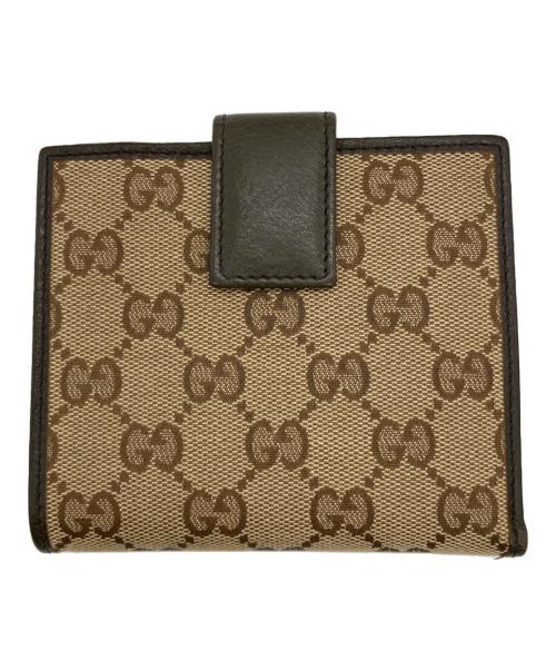 GUCCI（グッチ）GUCCI (グッチ) GGキャンバス2つ折り財布 ベージュの古着・服飾アイテム