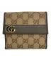 GUCCI（グッチ）の古着「GGキャンバス2つ折り財布」｜ベージュ