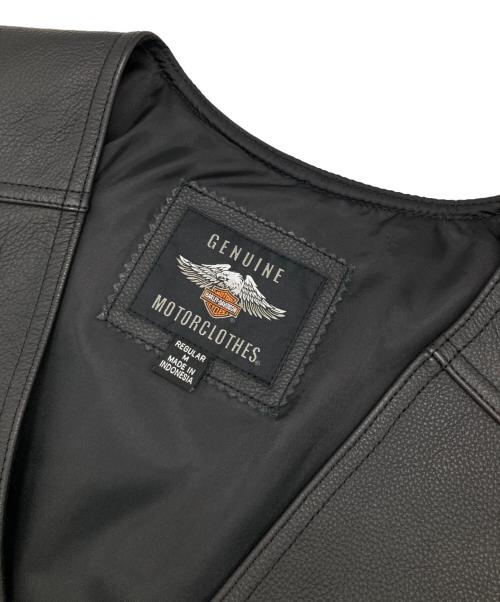 HARLEY-DAVIDSON（ハーレーダビッドソン）HARLEY-DAVIDSON (ハーレーダビッドソン) トラディショナルII レザーベスト ブラック サイズ:Mの古着・服飾アイテム