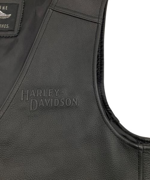 HARLEY-DAVIDSON（ハーレーダビッドソン）HARLEY-DAVIDSON (ハーレーダビッドソン) トラディショナルII レザーベスト ブラック サイズ:Mの古着・服飾アイテム