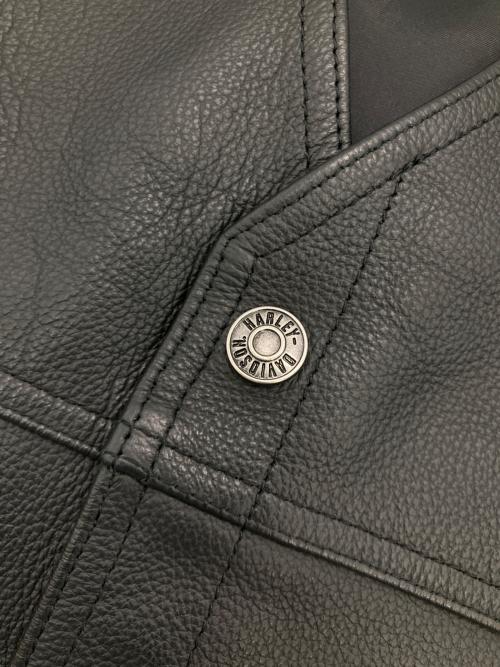 HARLEY-DAVIDSON（ハーレーダビッドソン）HARLEY-DAVIDSON (ハーレーダビッドソン) トラディショナルII レザーベスト ブラック サイズ:Mの古着・服飾アイテム