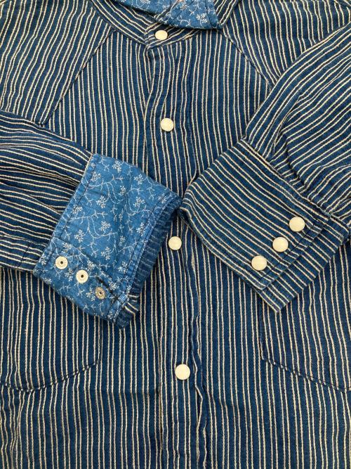 KAPITAL（キャピタル）KAPITAL (キャピタル) インディゴストライプウエスタンシャツ インディゴ サイズ:4の古着・服飾アイテム
