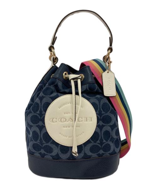 COACH（コーチ）COACH (コーチ) シグネチャー2WAYデニムショルダーバッグ ネイビーの古着・服飾アイテム