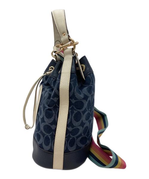 COACH（コーチ）COACH (コーチ) シグネチャー2WAYデニムショルダーバッグ ネイビーの古着・服飾アイテム