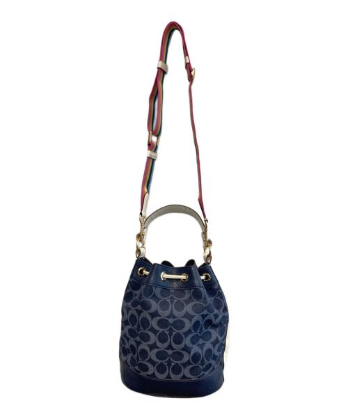 COACH（コーチ）COACH (コーチ) シグネチャー2WAYデニムショルダーバッグ ネイビーの古着・服飾アイテム