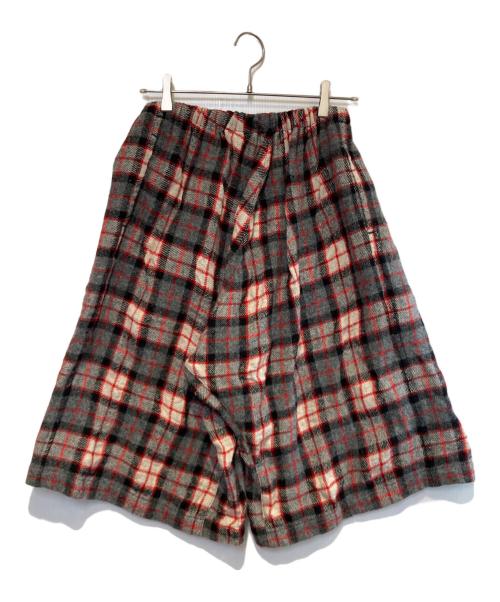 tricot COMME des GARCONS（トリココムデギャルソン）tricot COMME des GARCONS (トリココムデギャルソン) タータンチェックサルエルパンツ グレー×レッド サイズ:Ｓの古着・服飾アイテム