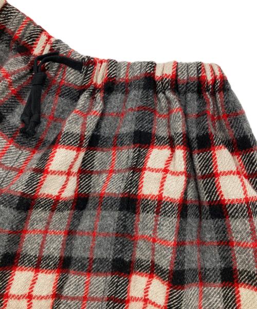 tricot COMME des GARCONS（トリココムデギャルソン）tricot COMME des GARCONS (トリココムデギャルソン) タータンチェックサルエルパンツ グレー×レッド サイズ:Ｓの古着・服飾アイテム