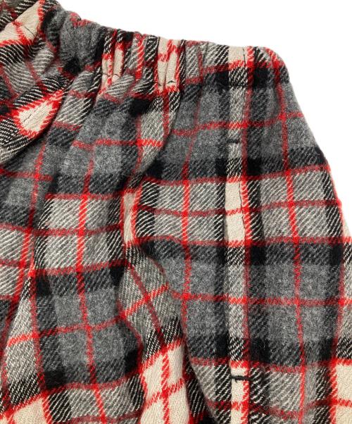 tricot COMME des GARCONS（トリココムデギャルソン）tricot COMME des GARCONS (トリココムデギャルソン) タータンチェックサルエルパンツ グレー×レッド サイズ:Ｓの古着・服飾アイテム