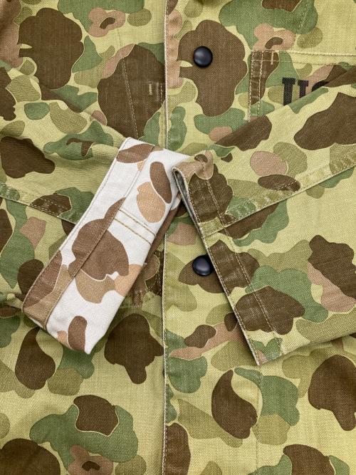 waiper（ワイパー）waiper (ワイパー) 1940's USMC 1stパターンダックハンターカモユーティリティジャケット グリーン サイズ:42の古着・服飾アイテム