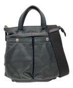 SLOW×BEAMSスロウ×ビームス）の古着「HELMET BAG SOFT LEATHER S」｜ブラック