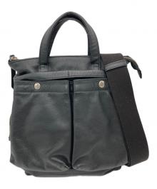 SLOW×BEAMS（スロウ×ビームス）の古着「HELMET BAG SOFT LEATHER S」｜ブラック