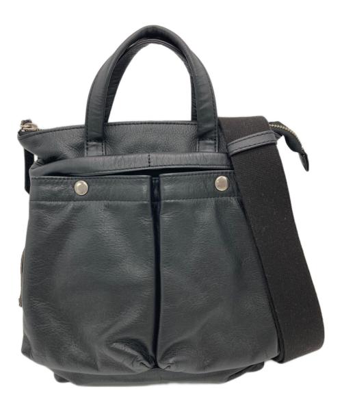 SLOW（スロウ）SLOW (スロウ) BEAMS (ビームス) HELMET BAG SOFT LEATHER S ブラックの古着・服飾アイテム