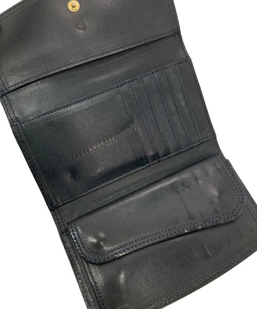 corbo（コルボ）corbo (コルボ) 三つ折りレザーウォレット ブラックの古着・服飾アイテム