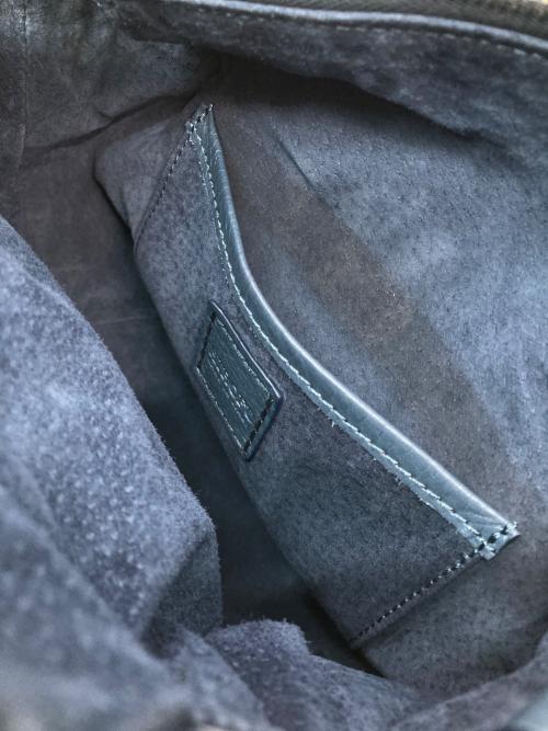 HIROFU（ヒロフ）HIROFU (ヒロフ) デュオレザーハンドバッグ ブルーの古着・服飾アイテム