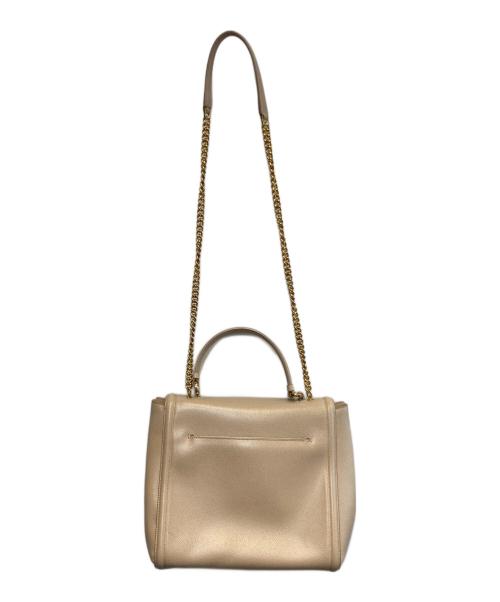Salvatore Ferragamo（サルヴァトーレ フェラガモ）Salvatore Ferragamo (サルヴァトーレ フェラガモ) VARAチェーンショルダーバッグ ベージュの古着・服飾アイテム